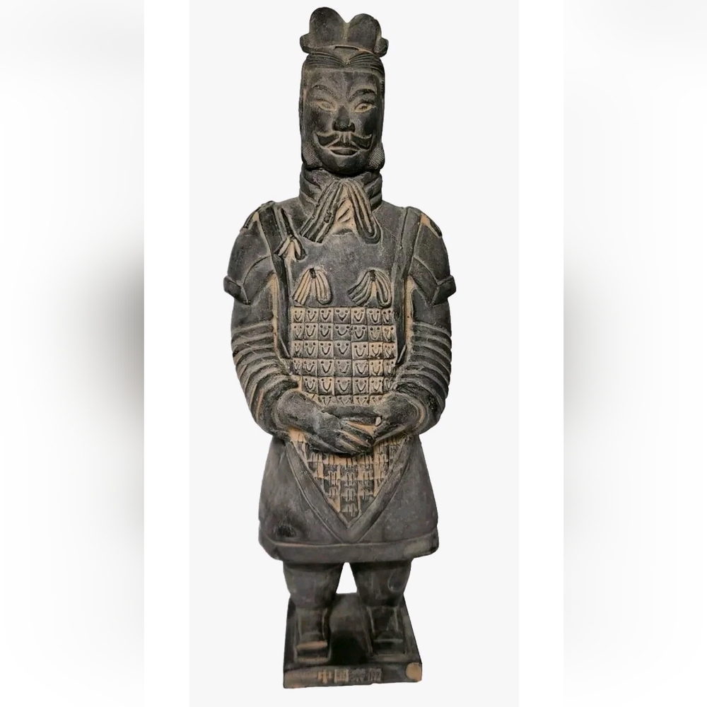 Terracotta Warrior Army Chinese Soldier 10.5” Figurine Statue Man Sculpture